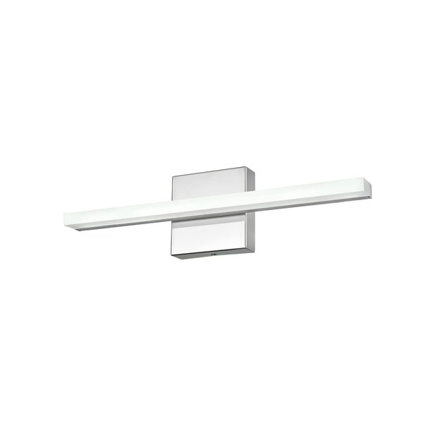kinyota Modern LED Vanity Lights for Bathroom 1 Pack 16IN 9W Daylight White Chrome Bathroom Light Fixtures Bathroom Lights Over Mirror Vanity Lighting Fixtures Bathroom Vanity Light