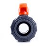 HYDROSEAL Kaplan 1 1/4" PVC True Union Ball Valve with Full Port, ASTM F1970, EPDM O-Rings and Reversible PTFE Seats, Rated at 200 PSI @73F, Gray, 1 1/4 inch Socket (1 1/4")