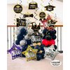 Congrats Grad Decorations Gold 2024 Graduation Hanging Swirls Class of 2024 Grad Banner Graduation Party Decorations Supplies