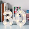 30th Birthday Decorations Numbers Light up Letters Plastic LED Light Up Letters Figure Fairy Birthday Party Supplies Battery Operated Numbers for 30th Happy Birthday Anniversary Event