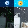 Aooyaoo Glow in The Dark Stars Wall Stickers, Glowing Stars for Ceiling and Wall Decals, 3D Glowing Stars,Excluding The Moon，Perfect for Kids Bedding Room or Party Birthday Gift(606Pcs, Green)