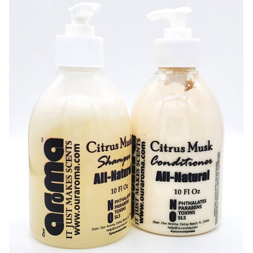 Our Aroma Natural Keratin Oil Infused - No SLS or Sulfate Citrus Musk Hair Conditioner (10 Fl oz)