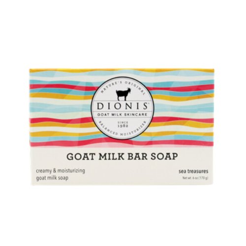 Dionis Goat Milk Skincare 6oz Sea Treasures Scented Hand & Body Bar Soap - Moisturize, Restore, For All Skin Types, Non Greasy, No Residue - Cruelty Free Made In The USA - Paraben Free Formula