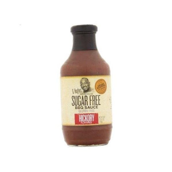 G Hughes Smokehouse Sugar Free Hickory Flavored BBQ Sauce, 18 oz