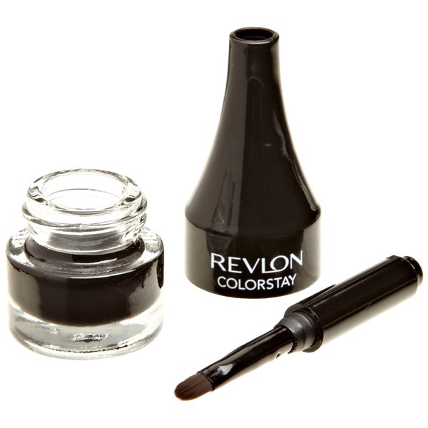 Revlon Crème Gel Eyeliner Crème, ColorStay Eye Makeup, Waterproof, Smudgeproof, Longwearing with Precision Brush Applicator, 001 Black, 0.01 Oz