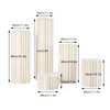 DONNGYZ Foldable Paper Columns 5 Pcs Display Pedestals, Cream White Wedding Centerpieces Display, Cylinder Flower Stand, Paper Roman Pillar for Engagement Birthday Party Decoration - S+M+L+XL+XXL