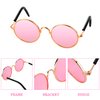 10 Pieces Cat Dog Sunglasses Funny Pet Glasses Round Metal Cat Classic Retro Sunglasses Pet Hippie Cute Dog Cat Cosplay Party Costume Photo Props Cosplay Glasses (Mixed Color)