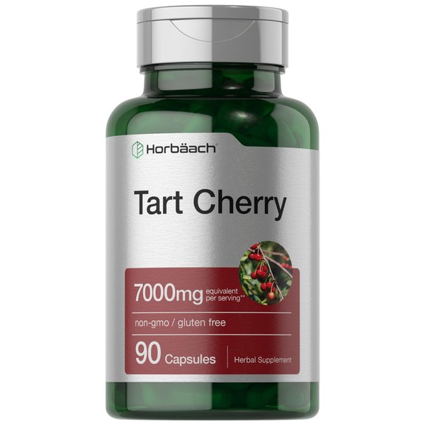 Horbaach Tart Cherry Extract 7000mg | 90 Capsules | Traditional Herb Supplement | Non-GMO and Gluten Free Formula