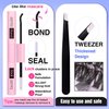 TOOCHUNAG Lash Extension Kit 12-22mm Fluffy Eyelash Extension Kit 100D Thick Volume Lash Clusters Kit D Curl Wispy Cluster Lashes Individual with Lash Bond and Seal and Tweezers