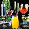 TuTuYa Wine Glass Charms, 52PCS Reusable Silicone Wine Glass Drink Markers, Glass Identifiers For Glass and Cups at Parties, Anniversary, Christmas,Carnivals, Banquets, Weddings,Graduated