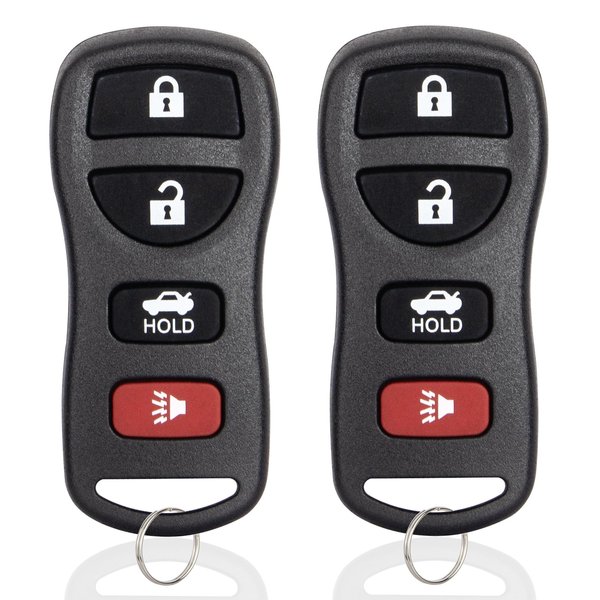 Keyless Entry Remote Control Car Key Fob Compatible with 2002-2017 Nissan Altima/Armada/Maxima/350Z/Quest/Sentra/Infiniti EX35/FX35/ FX45/ G35/I35/QX56 KBRASTU15 4-Btn (Pack of 2)