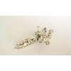 Generic Small flower and leaf shaped crystal alligator hair clip for fine thin hair