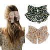 Bow Knot Hair Clips for Women Falling Floral Barrette Bow Hair Clip Boho Metal French Hair Clips for Thick and Fine Hair Cute Hair Accessories