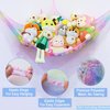 Basumee Stuffed Animals Net or Hammock with LED Light Hanging Toy Net Hammock for Stuffed Animals Storage Stuff Animals Hammocks for Nursery Kids Room with Remote Control, 8 Kinds of Lights(Pack of 1)