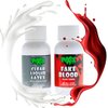 TOXIX Liquid Latex and Fake Blood Kit, 1 fl oz each, Clear Latex and Realistic Red Blood for Special Effects, Halloween Costumes, Scars, Wrinkles, Wounds, Bites, RED/CLEAR