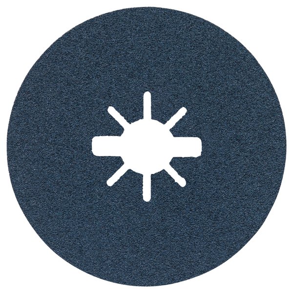 BOSCH FBX580 25-Pack 5 In. X-LOCK Medium Grit Abrasive Fiber Discs 80 Grit Compatible with 7/8 In. Arbor for Applications in Metal Surface Finishing, Weld Blending, Rust Removal
