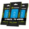 Fortress Electronic Wipes (25 ct, Pack of 3) To-Go Tech Wipes for Cell Phones, Keyboards, Cameras, Car Interior and More [Travel Size] Skin-Safe Cleaning Wipes, Phone Wipes
