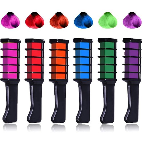 10 Color Temporary Bright Hair Chalk Comb Set - 8 9 10 11 12 year old girl Birthday Gifts Halloween Costume Cosplay Party Favors for Girls Kids Adults