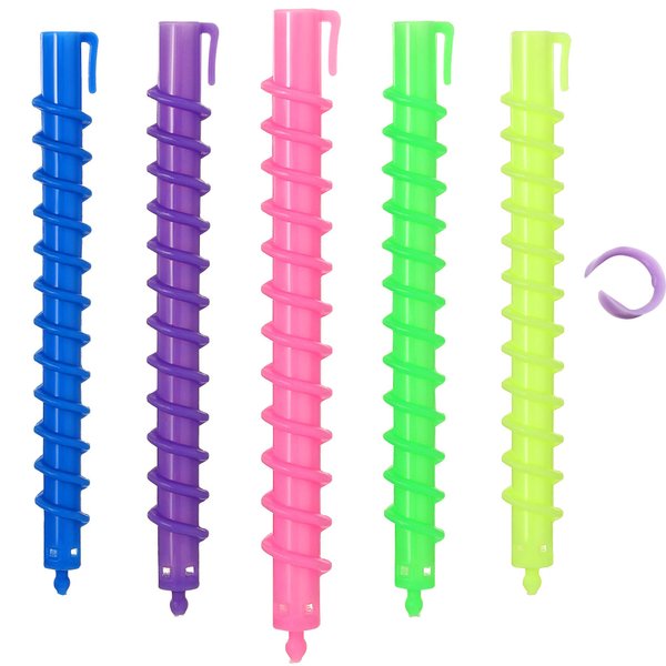 WILLBOND 40 Pieces Hair Perm Rod Spiral Rod Plastic Long Barber Hairdressing Styling Curling Perm Rod Hair Rollers Salon Tools for Women