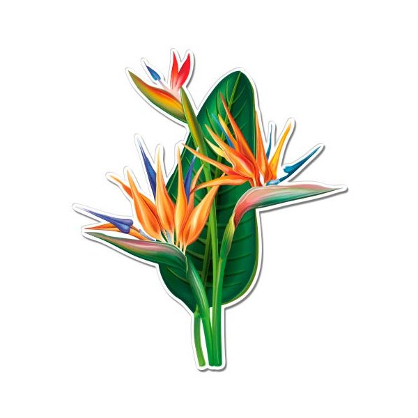 GT Graphics Bird of Paradise Flower - 5" Vinyl Sticker - for Car Laptop I-Pad - Waterproof Decal