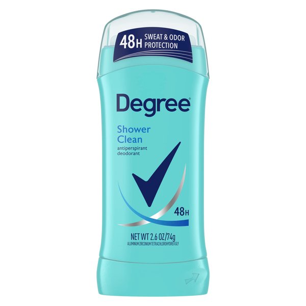 Degree Original Antiperspirant Deodorant Shower Clean Pack of 6 48-Hour Sweat & Odor Protection Antiperspirant for Women 2.6 oz