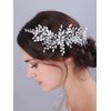 JWICOS Wedding Crystal Hair Combs Bridal Pearl Side Comb Wedding Hair Accessories Bridal Headpieces for Women and Girls