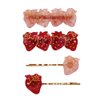 4 Pcs Cute Hair Clips with Strawberry Pattern MGPFERD Pink Resin Duckbill Clip Bangs Clips HairPin Headdress Hair Accessories for Girls