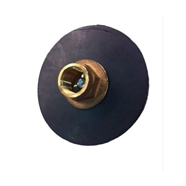 Pro Parts Plus 4" Force Disc Curb Plunger - Reinforced Rubber - 1/2" IPS Brass Holder