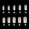 Full Cover Acrylic False Nail Tips, 500PCS Fake Nail Shape Artificial False Nails Tips 10 Sizes with Case for Nail Art Salons and Home DIY (Natural)
