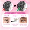 Lash Clusters 240pcs 40D 15-20mm Cluster Lashes Mixed Tray 3D Effect Volume Individual Lashes Cluster Eyelash Extensions Fluffy Soft D Curl DIY Lash Extension Kit at Home (40D-0.07-D,15-20mm)