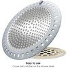 Seatery 2PCS Shower Drain Hair Catcher/Strainer/Cover/Filter/Trap, Bathtub Catcher, Stopper for Stall Drain/Bathroom Floor Drain, Stainless Steel and Silicone Shield