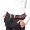 Kajeer Reversible Kids Belt for Boys and Girls - Durable PU Leather Belts for School Uniform Jeans for (Silver, Fit Waist: 18"-22" (Rec 4-7yrs))