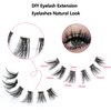 DSLONG Cluster Lashes, DIY Lash Extensions Individual Lash, Manga Lashes Natural Look Clear Band Anime Lashes, 60 Clusters Volume Lashes Set Individual Eyelash Extensions (A-02)