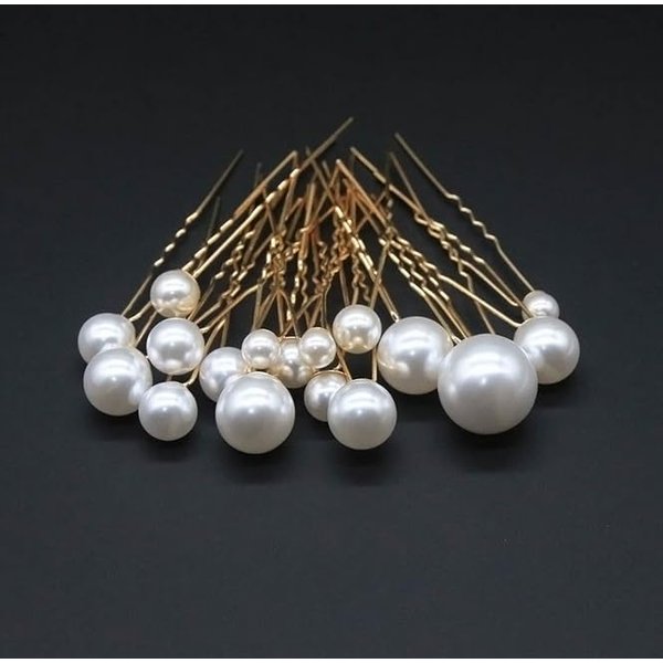 Nenluny 36pcs Wedding Pearl Hair Pins Bridal Pearl Hair Clips Wedding Hair Accessories Pearl Bobby Hair Pins Clips for Brides Bridesmaid Women Girls