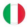 Beistle Italian Red White and Green Paper Plates