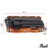 Pearl Tech Tool combination Drum Key and Drum Set Multi-Tool with five Screwdrivers, six Hex Keys and Bottle Opener,