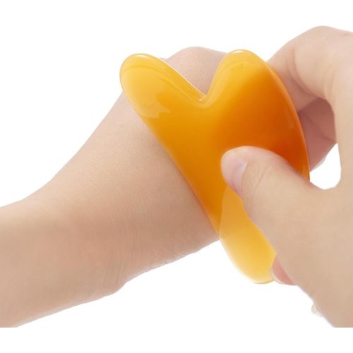 Dark Green Gua Sha Facial Tools Body Massager SPA Resin Scraping Massage Skin Care Tool Face Slimming Wrinkle Remover Beeswax Scraper Face Skin Care