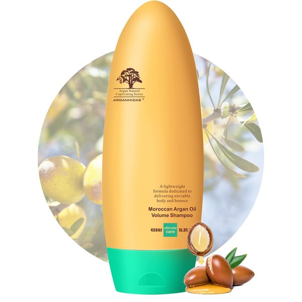 ARGANMIDAS Moroccan Argan Oil Vloume Shampoo, Hair Shampoo for Thinning Hair, Volumizing Shampoo for Men and Women Dry Damaged Hair Argan Oil Hair Volume Thickening Shampoo