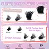 Lash Extension Kit Anforlin Fluffy Eyelash Extension Kit with 210PCS 80D+100D 8-16mm Lash Clusters, Lash Bond&Seal and Lashes Tweezers DIY Individual Eyelashes Kit for Beginner DIY at Home