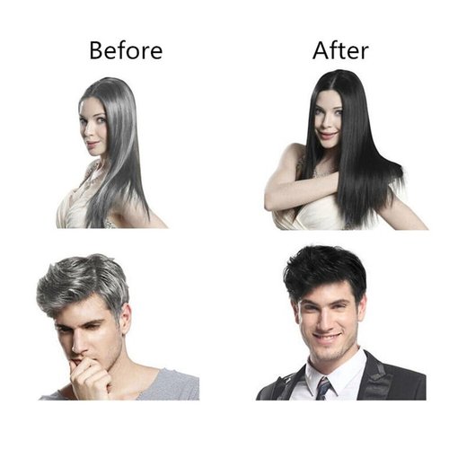 10 PCS Dexe Black Hair Shampoo Instant Hair Dye for Men Women Black Color - Simple to Use - Hair Dye Permanent - Last 30 days - Natural Ingredients, Black Hair Dye Shampoo Great Choice for Woman&Man