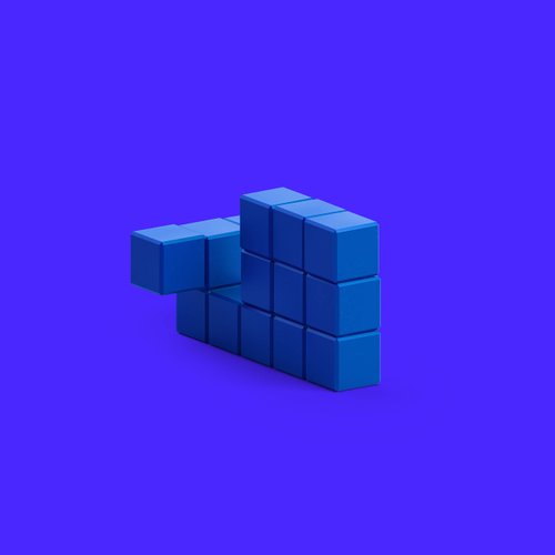 PIXIO Blue Whale Color Series Magnetic Blocks Construction Set 14pcs with Free App, Stress Relief Building Blocks, Fidget Toys, Pixel Art Desk Toy, Animals Figures