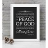 Philippians 4:6-7 - "God Will Guard Hearts and Thoughts" Inspirational Wall Art for Living Room, Decorations for Home, Religious Wall Decor, Wall Art Scripture, Home Decorations, Unframed - 8x10