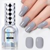 Larvall BEAUTPAL Grey Gel Nail Polish 15ML Soak Off UV LED Gel Polish Nail Art Manicure Salon DIY at Home, Color 124 Seaside Mist