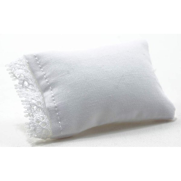 Dollhouse Miniature White Pillow