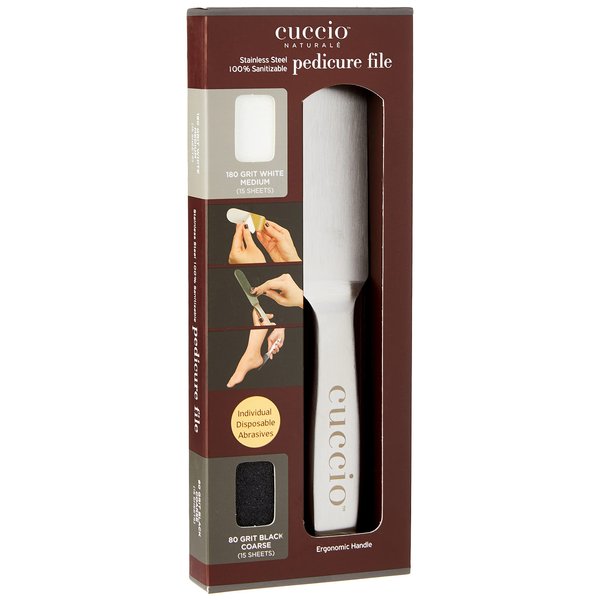 Cuccio Naturale Reusable Stainless Steel Pedicure File Kit