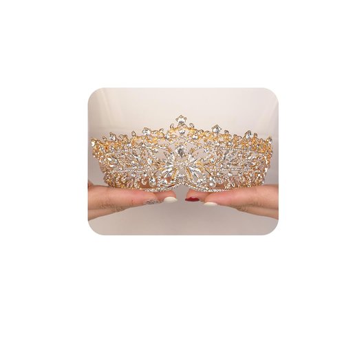 JWICOS Queen Crown Gold Tiaras and Crowns Butterfly Rhinestone Tiara Vintage Bridal Wedding Crown for Costume Prom Tiara Headpiece for Women and Girls (Gold)