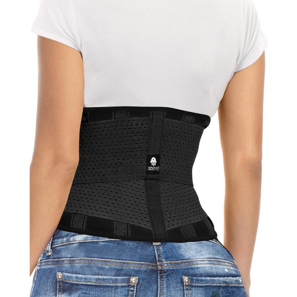 Tecnomed Back Brace Immediate Relief from Back Pain, Herniated Disc, Sciatica, Scoliosis and more! - Breathable Mesh Design - Adjustable Support Straps - Lower Back Belt