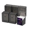 6-Pack Card Deck Case, Sturdy Card Storage Box, Can Hold 150+Cards, Compatible with MTG Cards, TCG Cards, OCG Cards, and Standard Size Card Games（black）