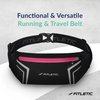 Fitletic Modern Sports Running Belt For Men & Women – Water Resistant Pouch - Fits All Smart Phones- Lightweight, Low Profile Design –Lycra Coated With Inner Card Organizer Pocket