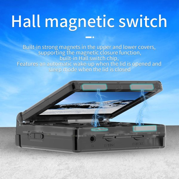 RG35XXSP Portable Flip Retro Handheld Game Console with Linux System 3.5 inch IPS Screen and 64G TF Card Built-in 3300 mAh Battery Consoles Supports 5G WiFi Bluetooth Black